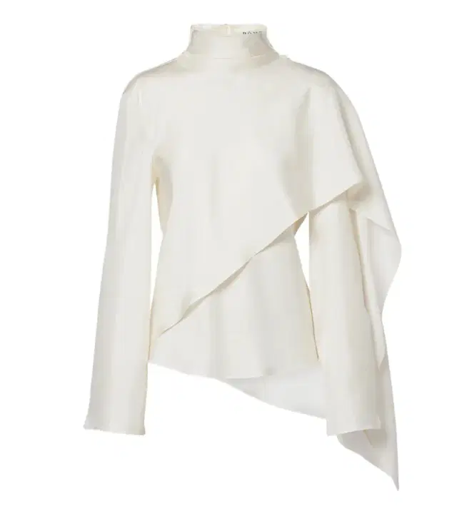 Róhe Caped silk satin turtleneck top