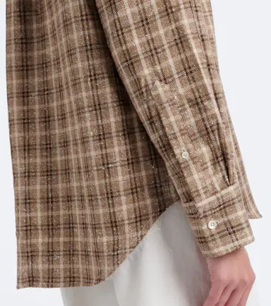 RÓHE Róhe Checked bouclé cotton and silk-blend overshirt | Thumbnail 3 RÓHE Róhe Checked bouclé cotton and silk-blend overshirt | Thumbnail 3