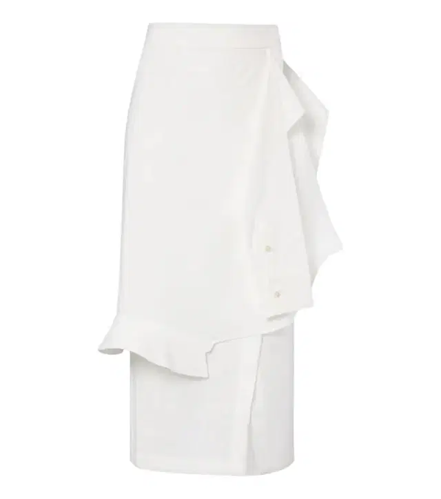 Róhe Asymmetric cotton-blend midi skirt