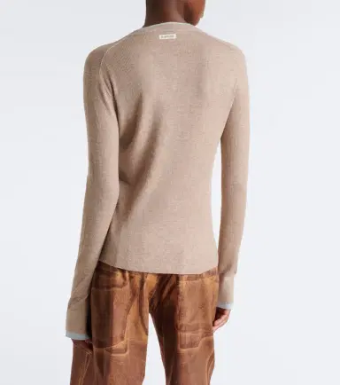 Acne Studios Layered silk and wool cardigan | Thumbnail 4