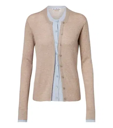 Acne Studios Layered silk and wool cardigan | Thumbnail 1