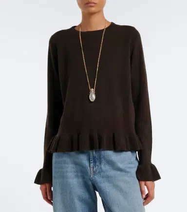Jardin des Orangers Ruffled virgin wool and cashmere sweater | Thumbnail 4 Jardin des Orangers Ruffled virgin wool and cashmere sweater | Thumbnail 4