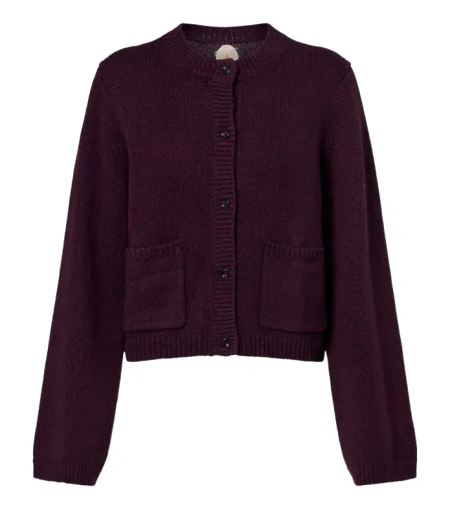 Virgin wool and cashmere cardigan