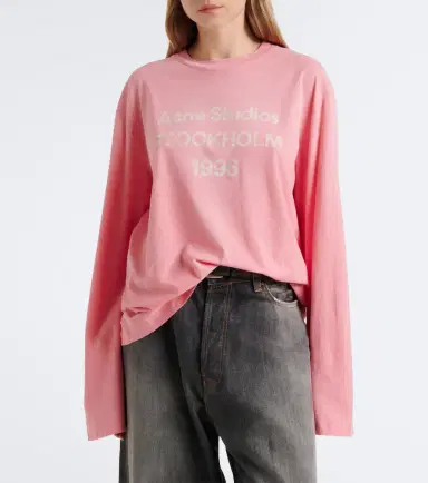 Acne Studios Logo cotton and hemp jersey T-shirt | Thumbnail 6