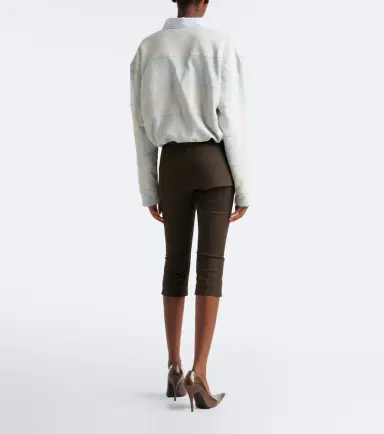 Acne Studios Layered cotton capri pants | Thumbnail 3 Acne Studios Layered cotton capri pants | Thumbnail 3