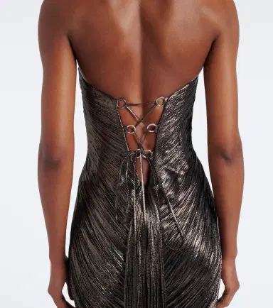 Maria Lucia Hohan Nadira silk bustier gown | Thumbnail 2