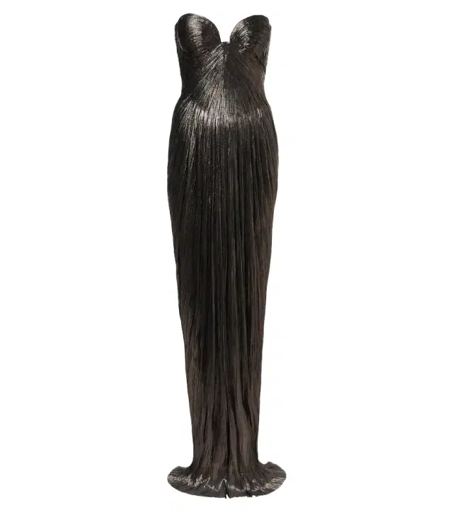 Nadira silk bustier gown