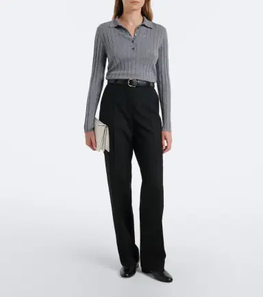 Jardin des Orangers Ribbed-knit virgin wool polo sweater | Thumbnail 5