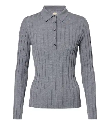 Jardin des Orangers Ribbed-knit virgin wool polo sweater | Thumbnail 1