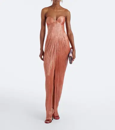 Maria Lucia Hohan Nadira silk bustier gown | Thumbnail 4