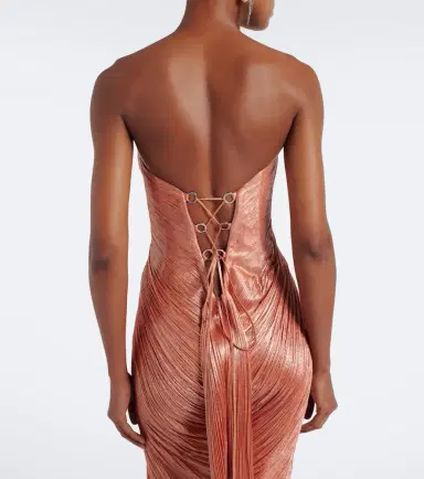 Maria Lucia Hohan Nadira silk bustier gown | Thumbnail 5