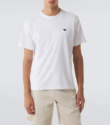 Prada Logo cotton jersey T-shirt | Thumbnail 3