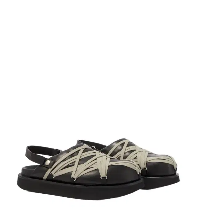 Rick Owens Megalace leather mules