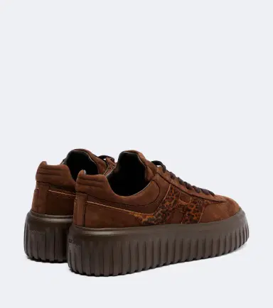 Hogan H645 fur-trimmed leather platform sneakers | Thumbnail 3