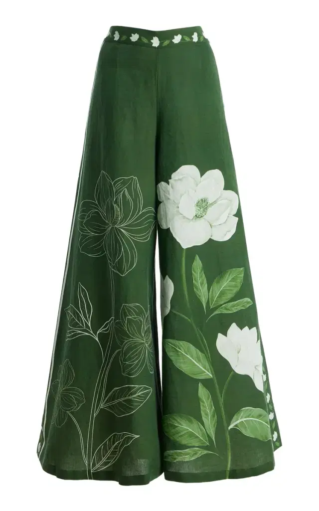 VERANDAH Magnolia Linen-Cotton Wide-Leg Pants
