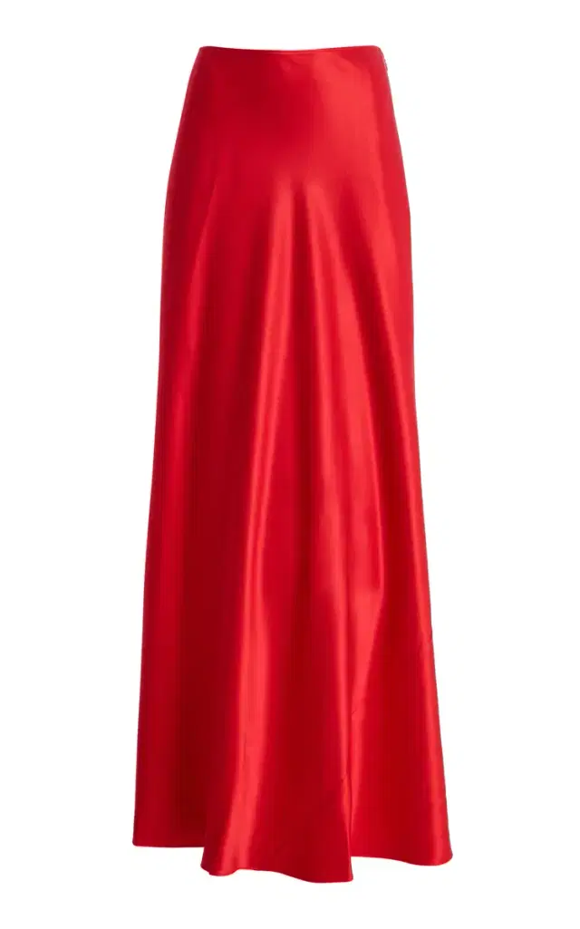 Exclusive Perla Silk Maxi Skirt