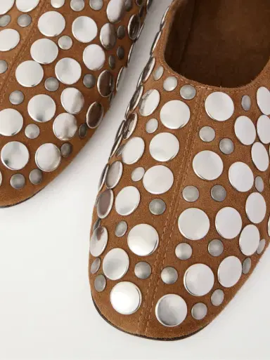 Khaite Jane studded suede flats | Thumbnail 3
