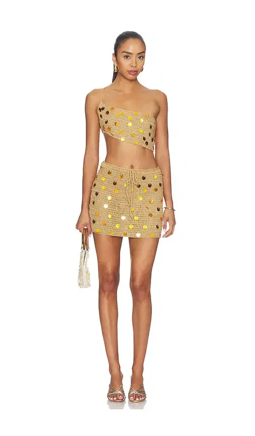 Shifra Crochet Mini Skirt Set