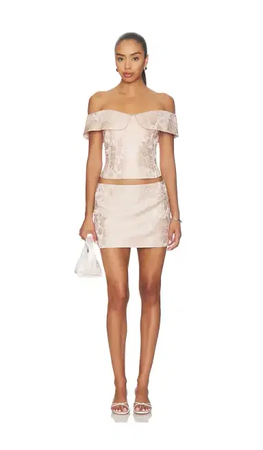 Milkwhite Brocade Mini Skirt | Thumbnail 5 Milkwhite Brocade Mini Skirt | Thumbnail 5