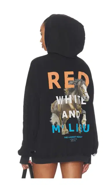 The Laundry Room Red White And Malibu Hideout Hoodie | Thumbnail 1 The Laundry Room Red White And Malibu Hideout Hoodie | Thumbnail 1