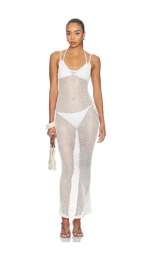 superdown Dillon Crochet Maxi Dress