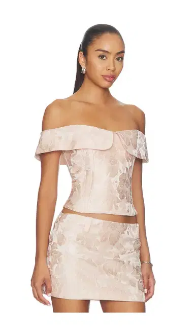 Milkwhite Brocade Corset Top | Thumbnail 2 Milkwhite Brocade Corset Top | Thumbnail 2