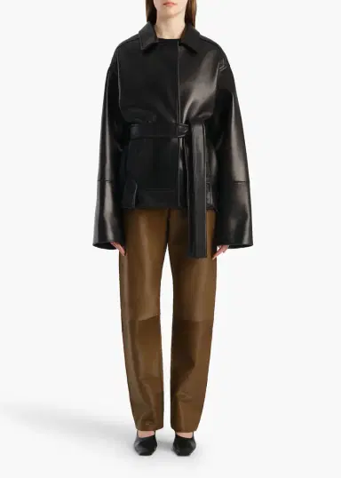 Khaite Callum Pant In Almond Haircalf | Thumbnail 2 Khaite Callum Pant In Almond Haircalf | Thumbnail 2