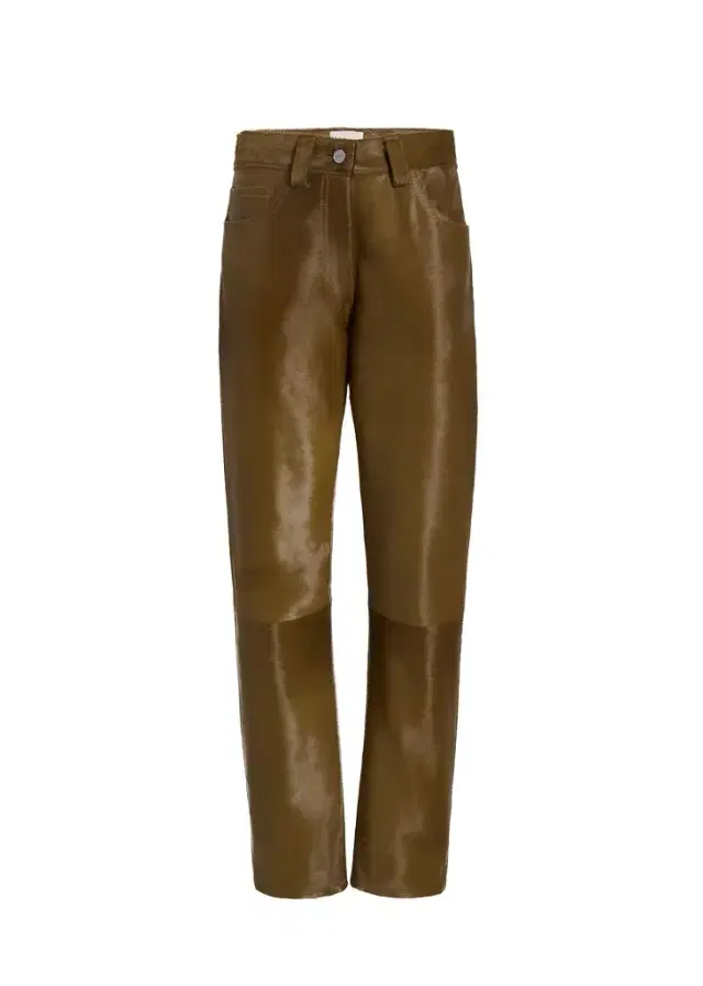 Khaite Callum Pant In Almond Haircalf