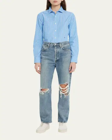 Hommegirls Stripe Classic Button-Up Cotton Shirt | Thumbnail 2 Hommegirls Stripe Classic Button-Up Cotton Shirt | Thumbnail 2