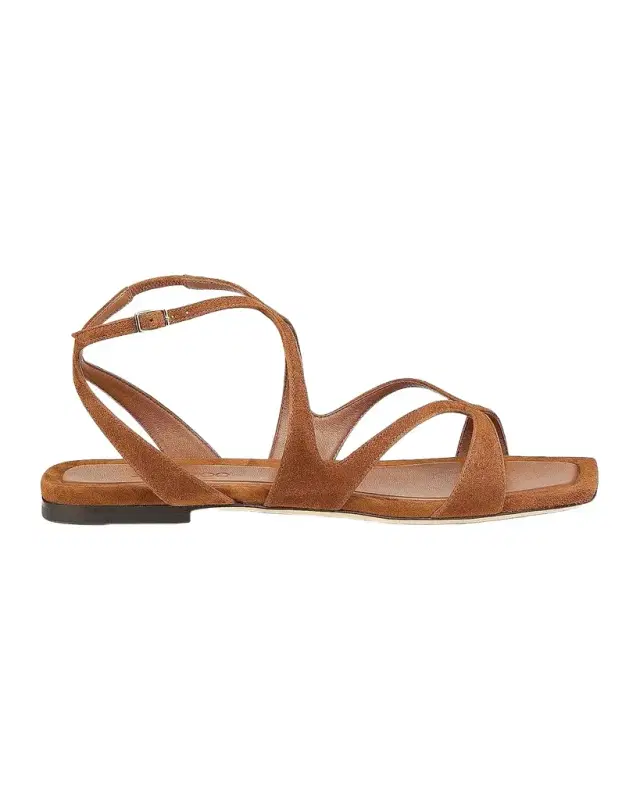 Jimmy Choo Ayla Suede Ankle-Strap Sandals