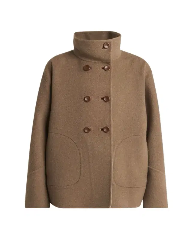 Camden Double-Breasted Cashmere Peacoat