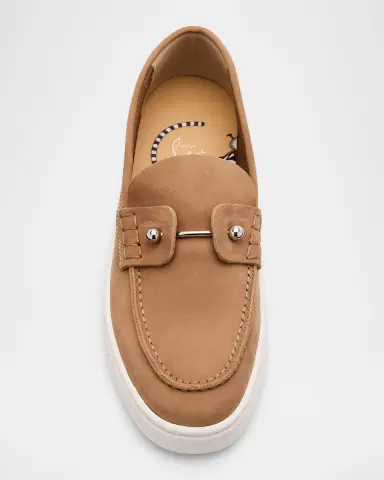 Christian Louboutin Boy 's Chambelikid Nubuck Leather Boat Shoes, Toddler/Kids | Thumbnail 4