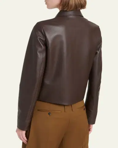 Ferragamo Nubuck Leather Gancini Single-Breasted Jacket | Thumbnail 3