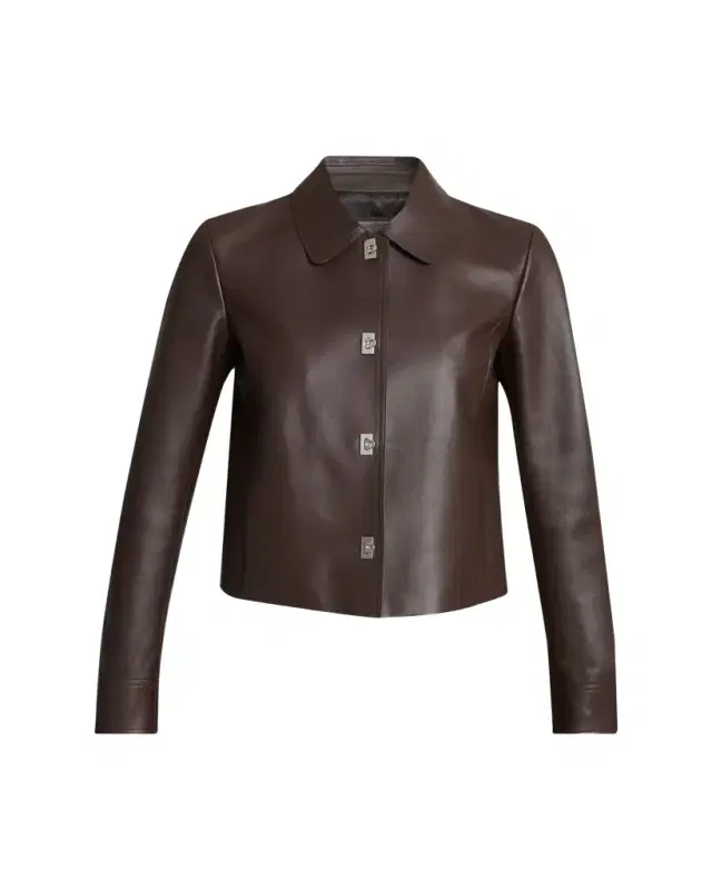 Ferragamo Nubuck Leather Gancini Single-Breasted Jacket