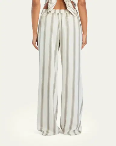 SEROYA Marlowe Striped Satin Pants | Thumbnail 3 SEROYA Marlowe Striped Satin Pants | Thumbnail 3