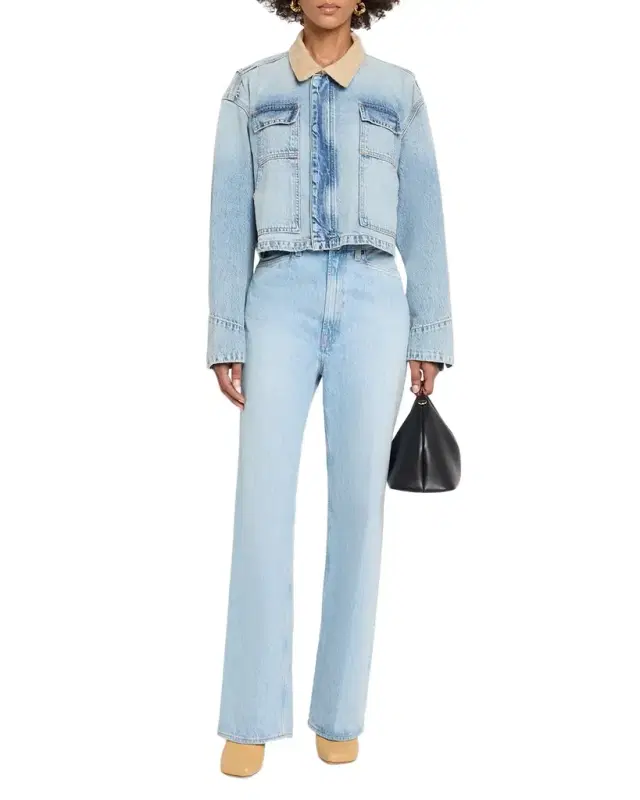 SLVRLAKE Conner Cropped Denim Work Jacket