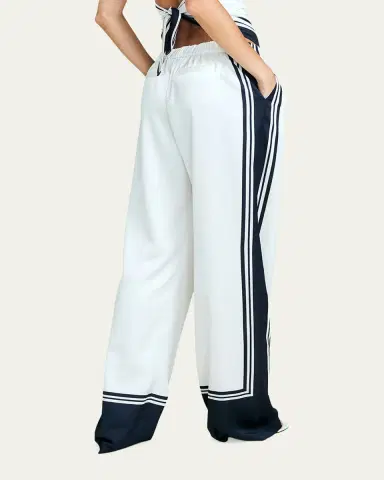 SEROYA Marlowe Striped Satin Pants | Thumbnail 3