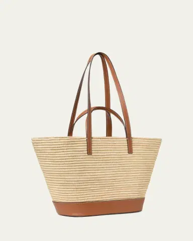 Loeffler Randall Granger Leather-Trim Raffia Tote Bag | Thumbnail 2 Loeffler Randall Granger Leather-Trim Raffia Tote Bag | Thumbnail 2