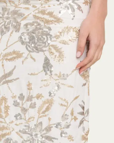 PRABAL GURUNG Floral Sequined Midi Pencil Skirt | Thumbnail 5 PRABAL GURUNG Floral Sequined Midi Pencil Skirt | Thumbnail 5
