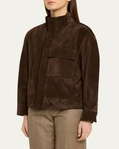 Nili Lotan Dominic Calfskin Suede Jacket | Thumbnail 4 Nili Lotan Dominic Calfskin Suede Jacket | Thumbnail 4