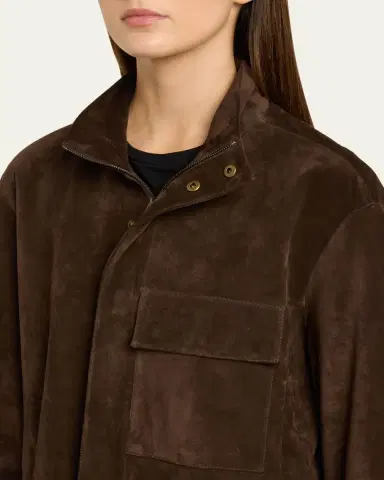 Nili Lotan Dominic Calfskin Suede Jacket | Thumbnail 5 Nili Lotan Dominic Calfskin Suede Jacket | Thumbnail 5