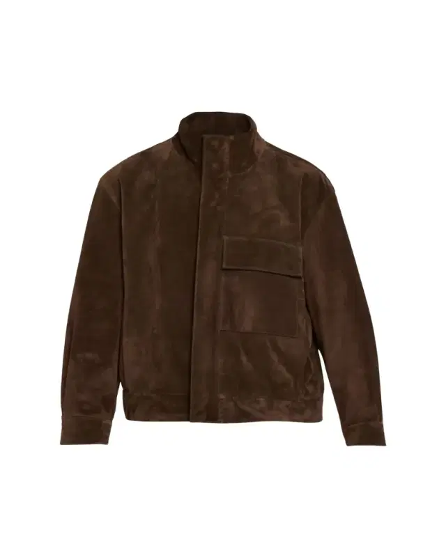 Nili Lotan Dominic Calfskin Suede Jacket