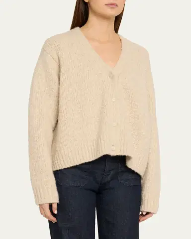 Nili Lotan Lorana Wool-Cashmere V-Neck Cardigan | Thumbnail 4 Nili Lotan Lorana Wool-Cashmere V-Neck Cardigan | Thumbnail 4