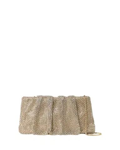 Loeffler Randall Serena Ruched Rhinestone Clutch Bag | Thumbnail 1
