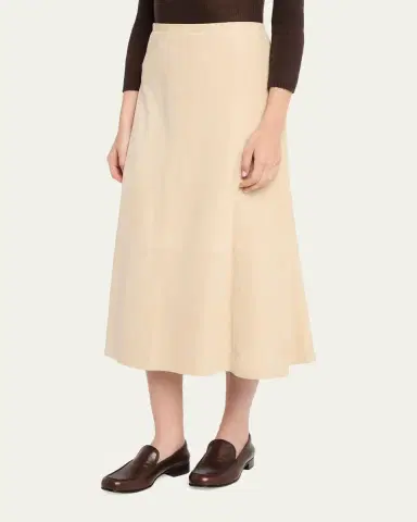 Vince Paneled Suede Maxi Skirt | Thumbnail 4 Vince Paneled Suede Maxi Skirt | Thumbnail 4
