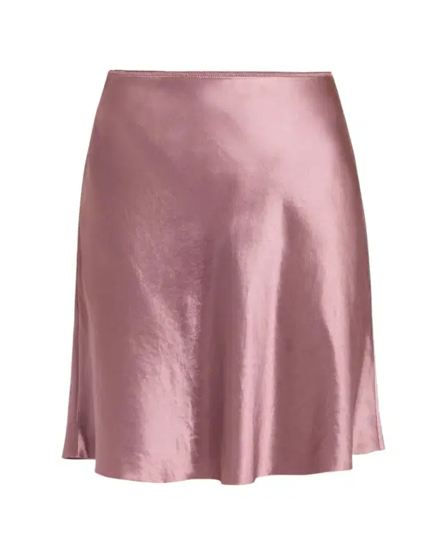 Vince Short Pull-On Satin Slip Skirt