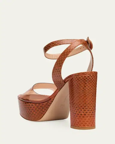 Gianvito Rossi 70mm Plexi Snake-Embossed Leather Platform Sandals | Thumbnail 3 Gianvito Rossi 70mm Plexi Snake-Embossed Leather Platform Sandals | Thumbnail 3