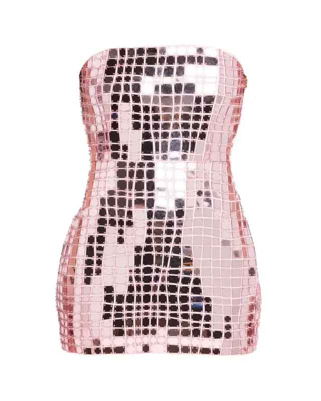 Kaleido Strapless Mini Dress