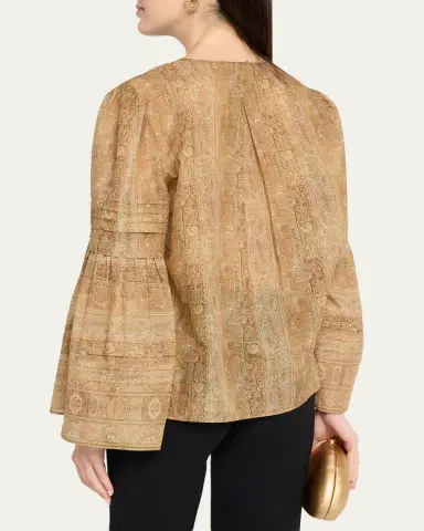 Kobi Halperin Joey Floral Flare-Sleeve Blouse | Thumbnail 3