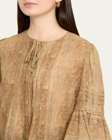 Kobi Halperin Joey Floral Flare-Sleeve Blouse | Thumbnail 5